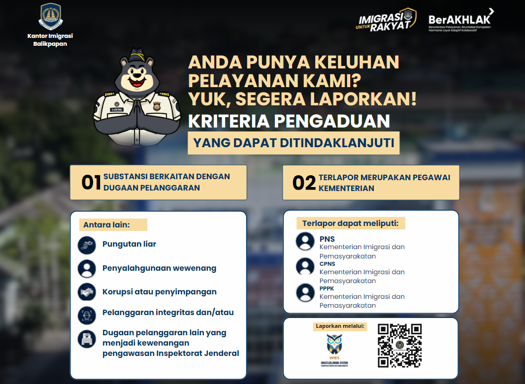 Kementerian Imigrasi dan Pemasyarakatan Optimalkan Kanal Pengaduan SP4N-LAPOR! dan WBS Internal